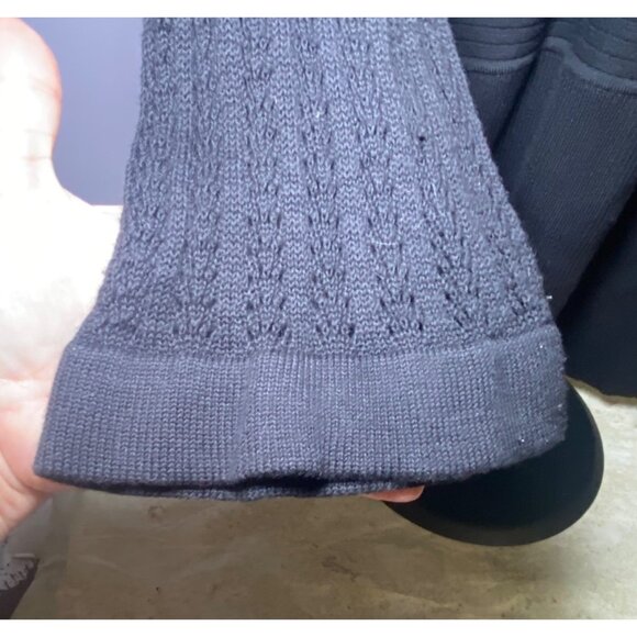 Anne Klein Womens Black Button-Front Knit Cardigan Sweater 2X Witchy Whimseygoth - Picture 3 of 7